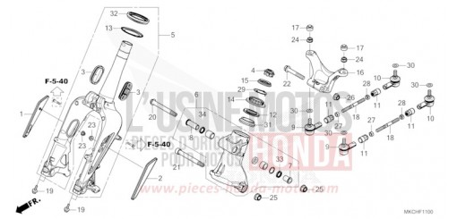 FRONT FORK GL1800DAM de 2021